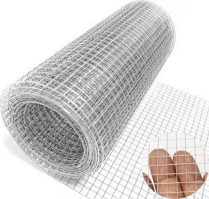 Hardware Cloth 1/4 inch 12IN x20FT Galvanized After Welding 23 Gauge,Chicken Wire Mesh Screen Fence, Heavy Duty Wire Mesh Roll for Chicken Pen/Coop Fences, Garden Fences,Poultry Netting Cage