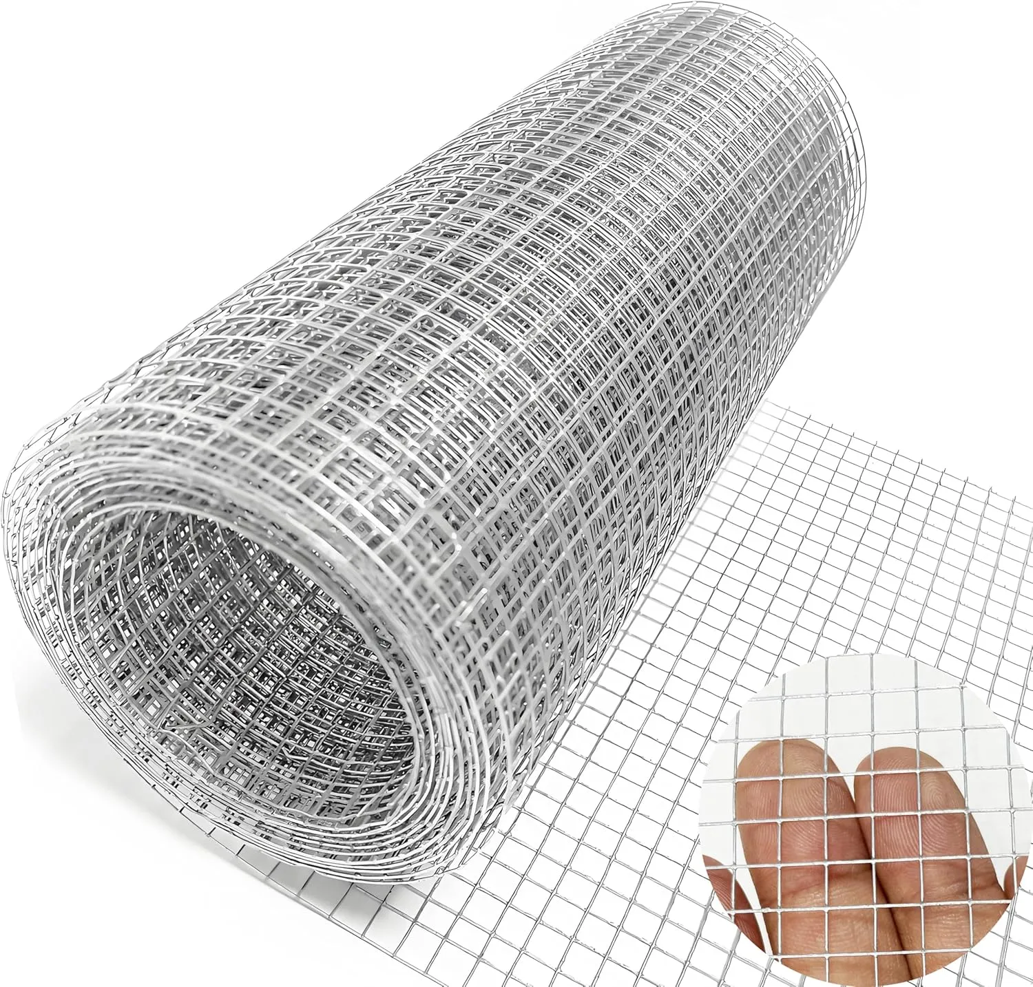 Hardware Cloth 1/4 inch 12IN x20FT Galvanized After Welding 23 Gauge,Chicken Wire Mesh Screen Fence, Heavy Duty Wire Mesh Roll for Chicken Pen/Coop Fences, Garden Fences,Poultry Netting Cage