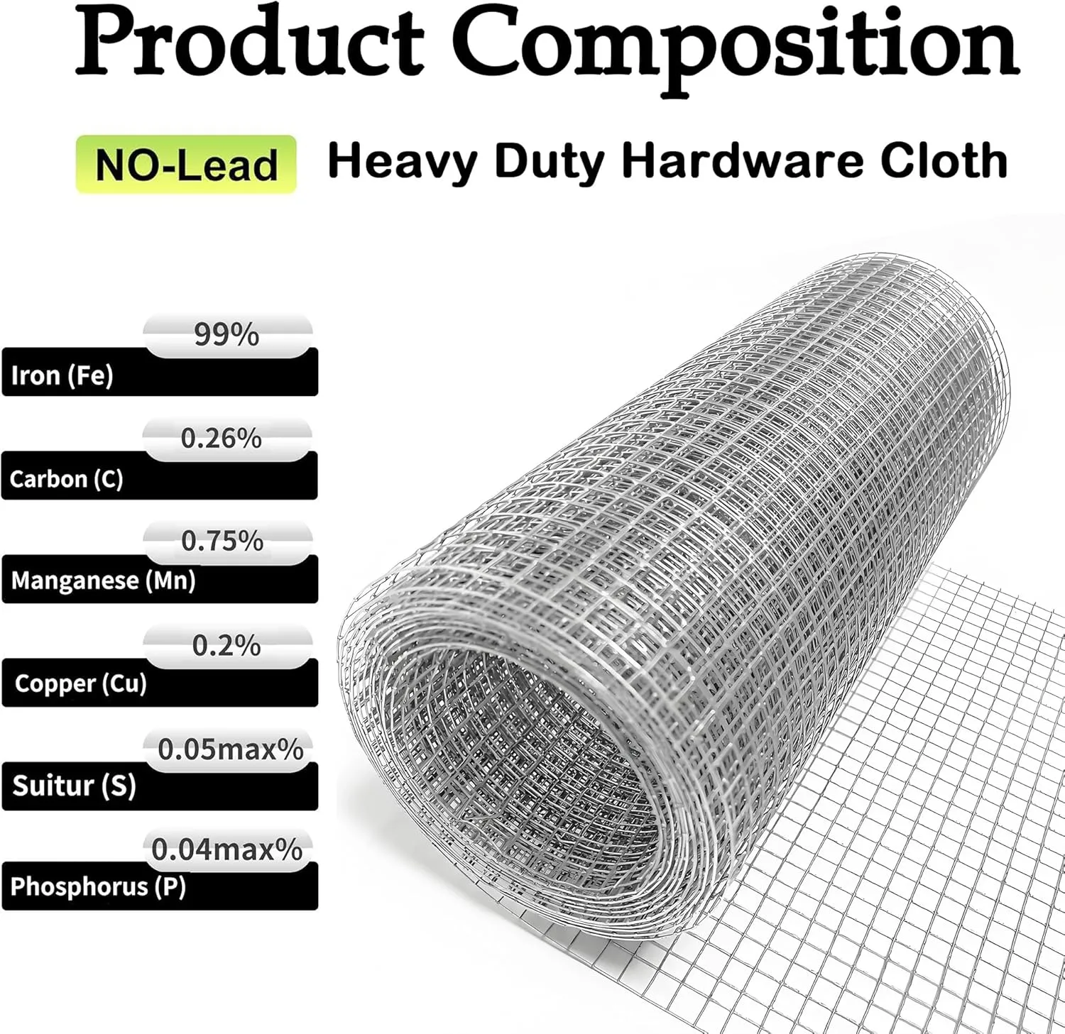 Hardware Cloth 1/4 inch 8inx20ft,Chicken Wire Mesh Fence,Galvanized After Welding 23 Gauge,Wire Mesh Roll Wire Cloth for Chicken Pen/Coop Fences, Garden Fences,Screen Meshs,Poultry Netting Cage