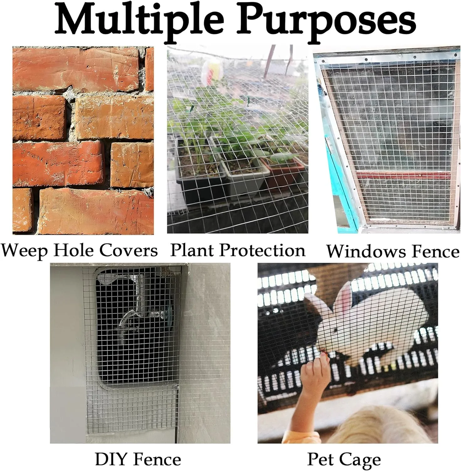 Hardware Cloth 1/4 inch 8inx20ft,Chicken Wire Mesh Fence,Galvanized After Welding 23 Gauge,Wire Mesh Roll Wire Cloth for Chicken Pen/Coop Fences, Garden Fences,Screen Meshs,Poultry Netting Cage