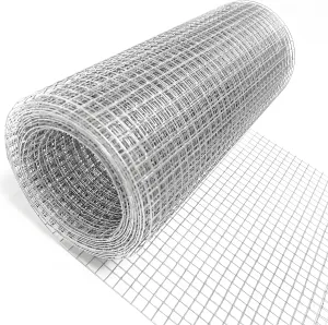 Hardware Cloth 1/4 inch 8inx20ft,Chicken Wire Mesh Fence,Galvanized After Welding 23 Gauge,Wire Mesh Roll Wire Cloth for Chicken Pen/Coop Fences, Garden Fences,Screen Meshs,Poultry Netting Cage