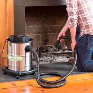 Heavy-Duty Fireplace Warm Ash Vacuum with Two Filters and Accessory Kit