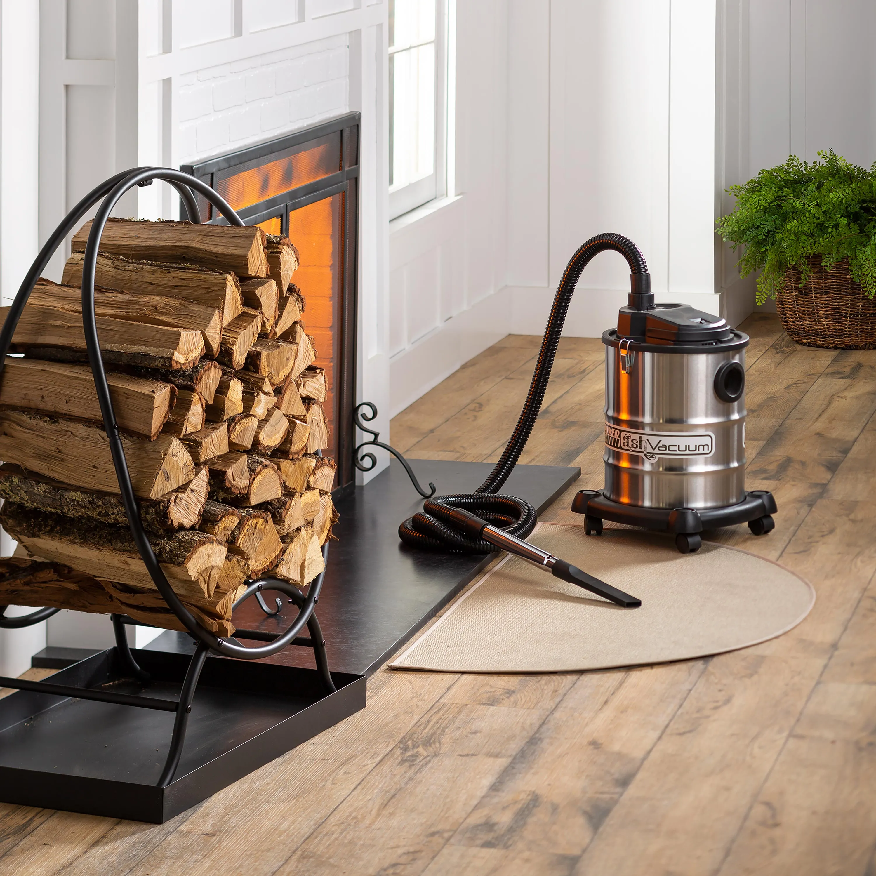 Heavy-Duty Fireplace Warm Ash Vacuum with Two Filters and Accessory Kit