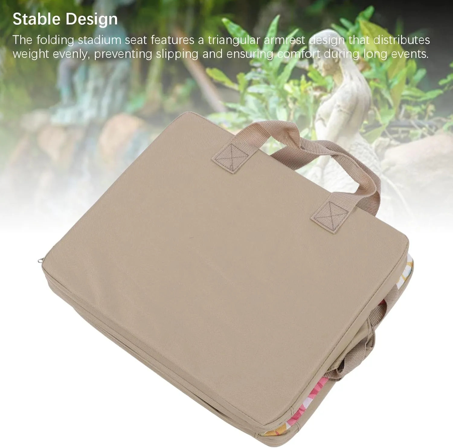 HEEPDD Portable Stadium Seat, Folding Stadium Seat Nylon Bleacher Cushion Lightweight Padded Seat Cushion for Outdoor Activities Fishing Camping Picnics
