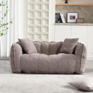 HMFULE Twin Size Bean Bag Chairs for Adults, Bean Bag Couch, Loveseat Bean Bag Sofa Modern Lazy Sofa Chair with Armrests for Living Room, Bedroom, Apartment Coffee