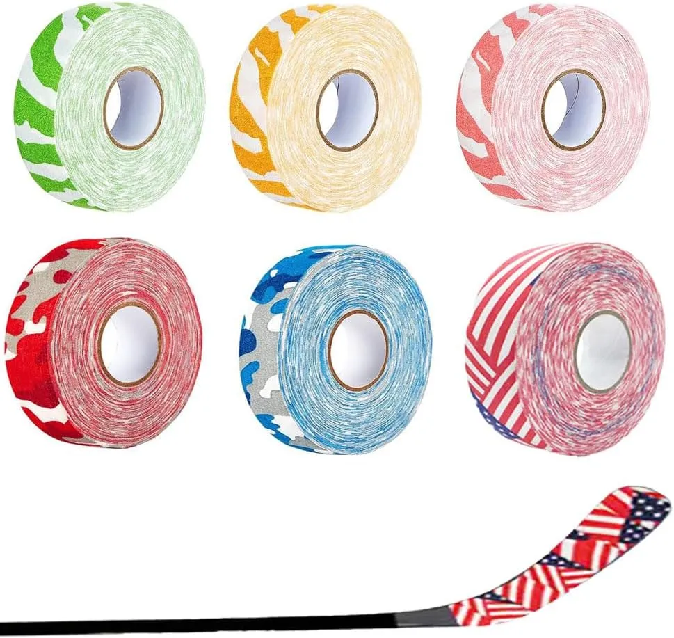 Hockey Tape for Ice Hockey Stick, 1 Inch x 27 Yards, Waterproof Non-Slip, 6 Rolls