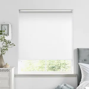 HOMEBOX 100% Blackout Roller Shade,Striped Jacquard Window Blinds with Thermal Insulated,Textured Fabric Roller Blinds,Roll Up Shades for Indoor Home,Easy to Install,Black（27"" W x72 H）, White