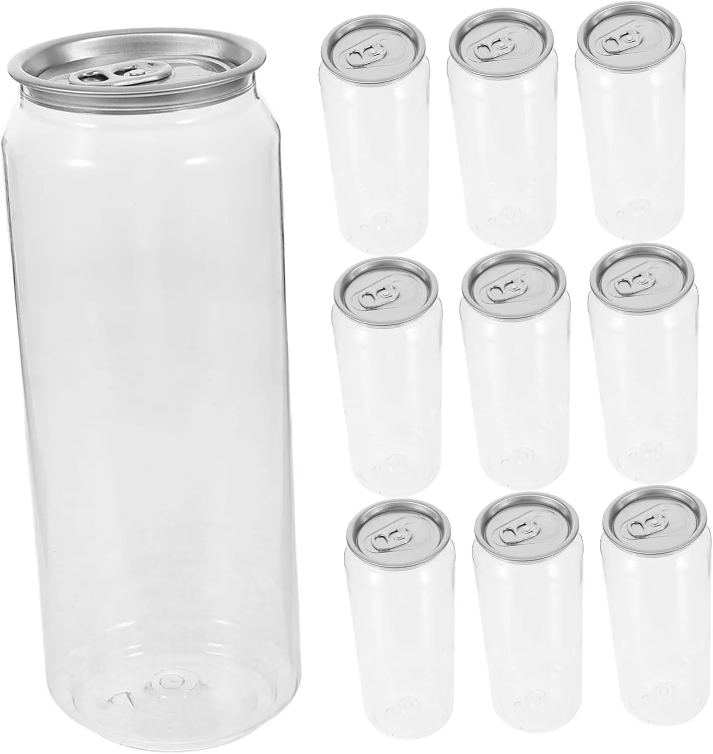 Homoyoyo 10Pcs Empty Beverage Cans for Juice Milk Tea and Soda Airtight Seal Easy Open Design Compact Storage for Fresh Drinks