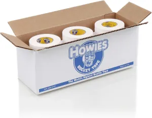 Howies 1.5" Cloth Hockey Tape - Strong Grip, Long-Lasting Adhesive Stick Tape for Hockey, Lacrosse, Baseball - 1.5" x 15yds of Premium Wide Sports Tape per Roll - Includes Free Tape Tin