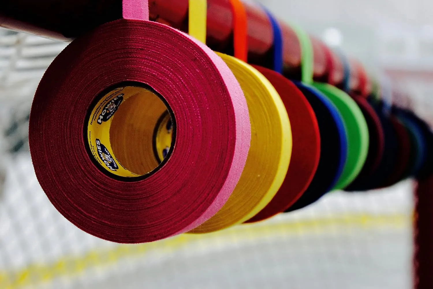 Howies 3 Pack Hockey Stick Premium Cloth Tape or Shin Tape 3-Pack You Choose Colors - Cloth (1 Inch by 24 Yards Long) Clear/Poly (1" x 30yds) with Free Tape TIN (1 Purple / 1 Blk / 1 Wht)