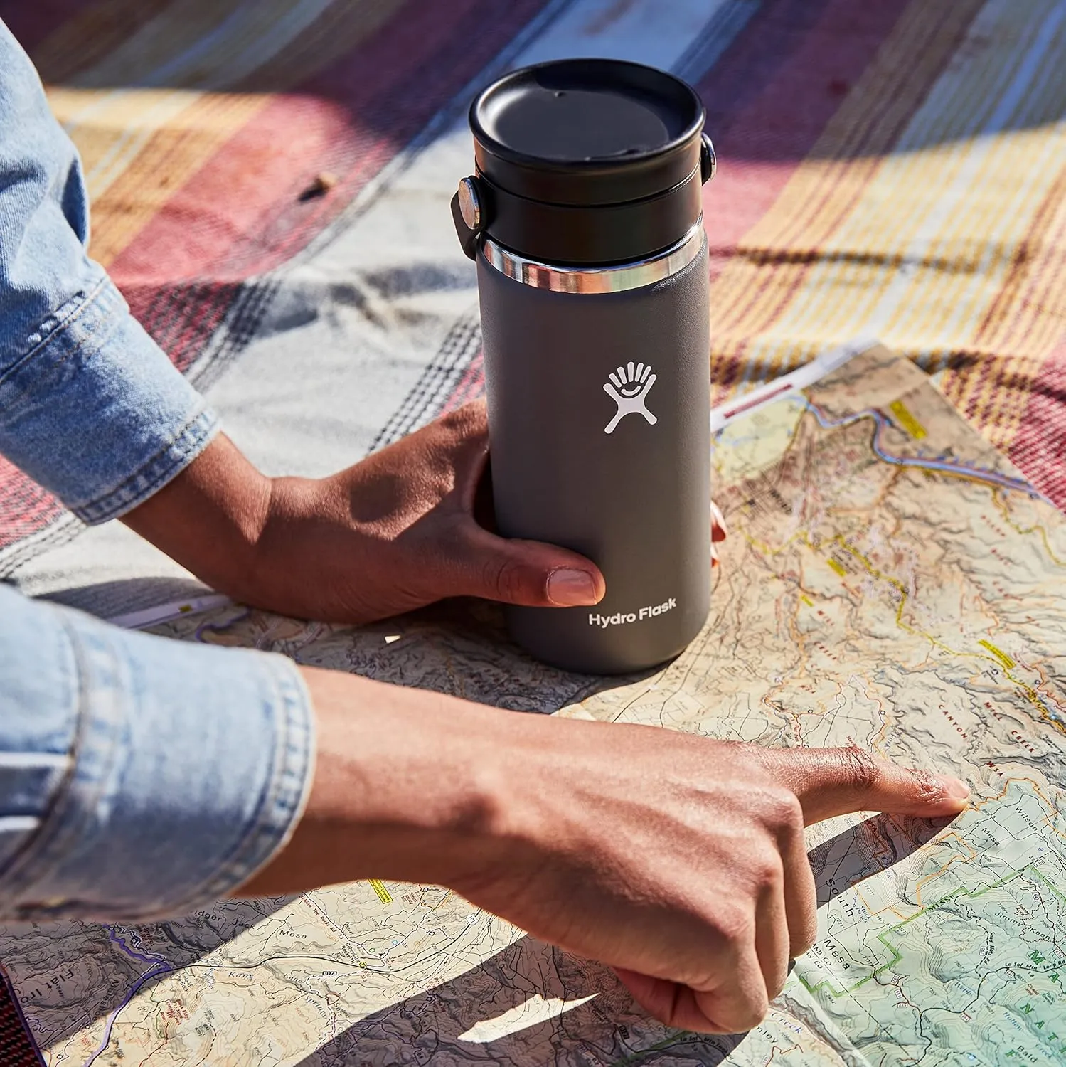 Hydro Flask 16 oz Wide Mouth Bottle with Flex Sip Lid Rain