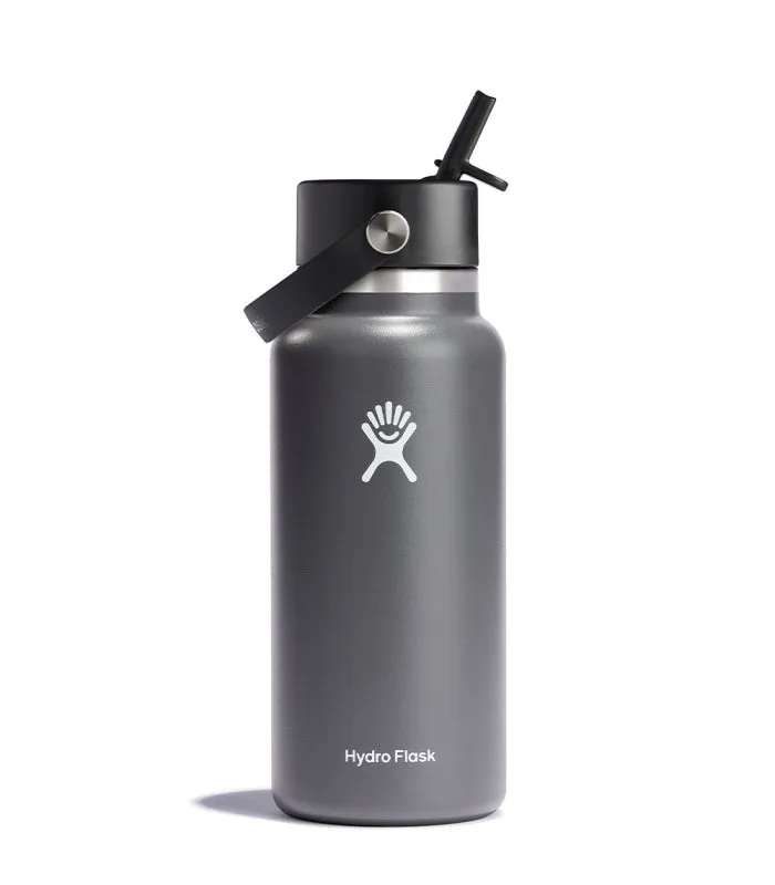 HYDRO FLASK 32OZ WIDE FLEX STRAW CAP STONE