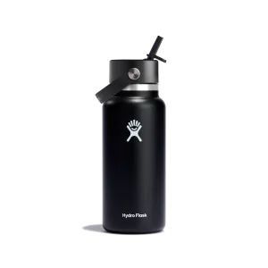 HYDRO FLASK 40 OZ (1.18L) WIDE MOUTH FLEXI STARW TRAVEL - BLACK