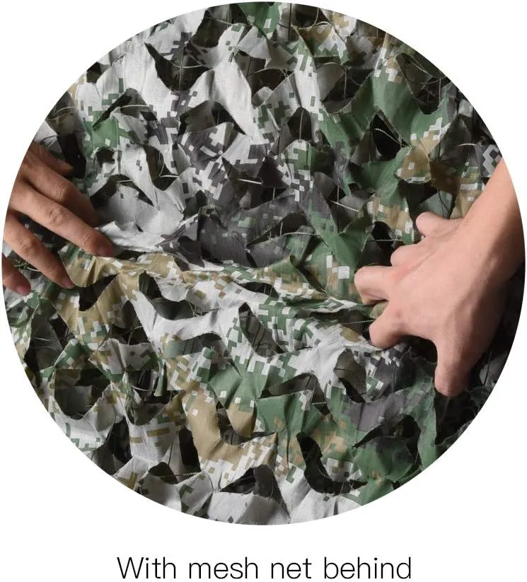 HYOUT Camo Netting Camouflage Net Bulk Roll for Hunting Blinds Ghillie Sunshade, Camping, Military Party Decoration