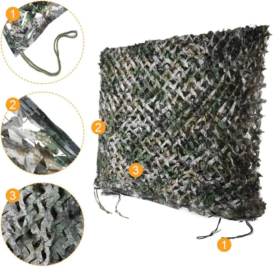 HYOUT Camo Netting Camouflage Net Bulk Roll for Hunting Blinds Ghillie Sunshade, Camping, Military Party Decoration