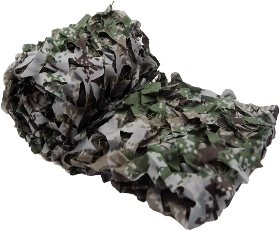 HYOUT Camo Netting Camouflage Net Bulk Roll for Hunting Blinds Ghillie Sunshade, Camping, Military Party Decoration