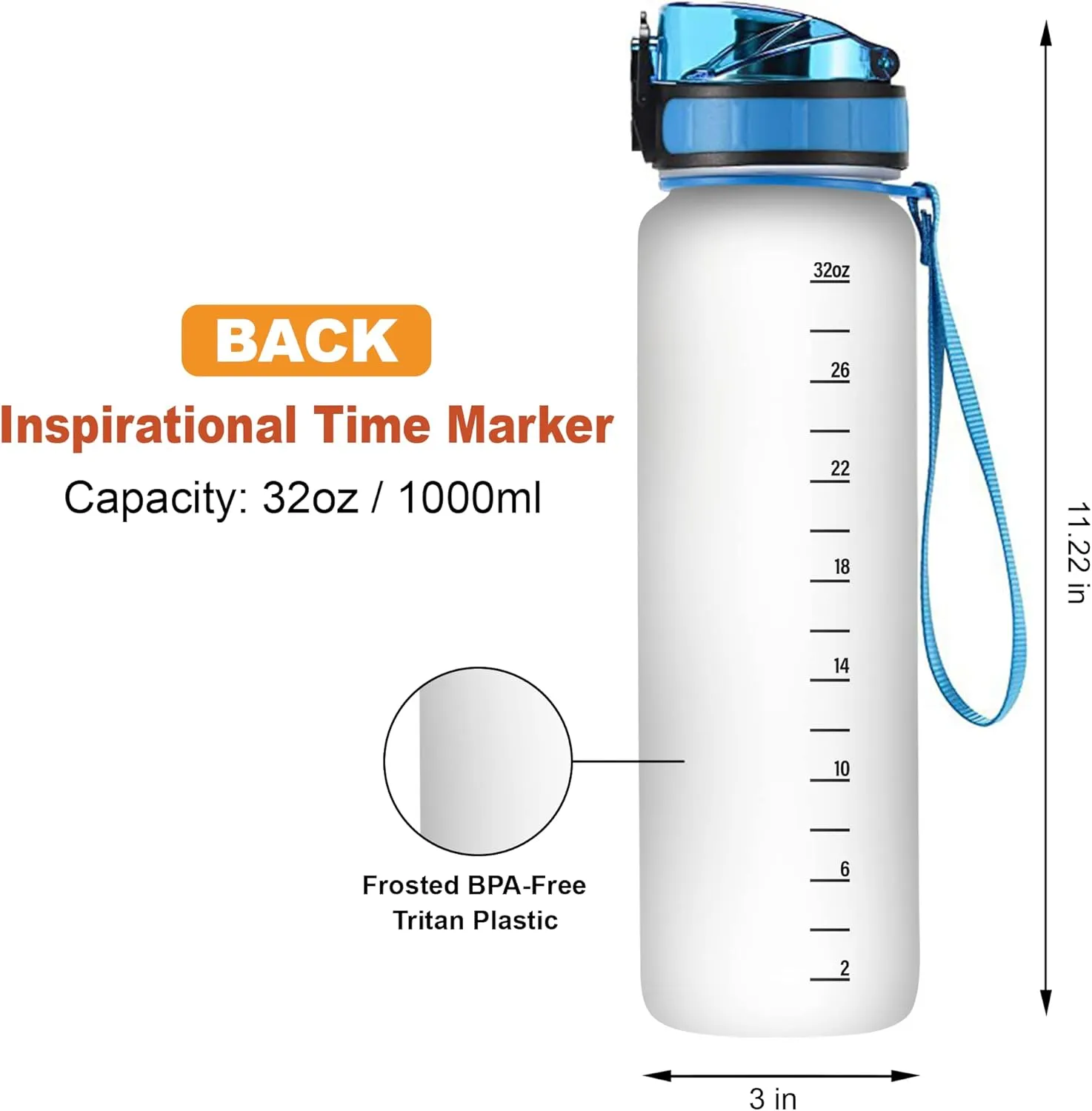 Hyturtle Personalized Be A Flamingo In A Flock Of Pigeons32oz Liter Motivational Water Bottle, Customized Name Tracking Water Bottle Gifts For Women, Friend, Flamingo Lovers On Birthday, Anniversary
