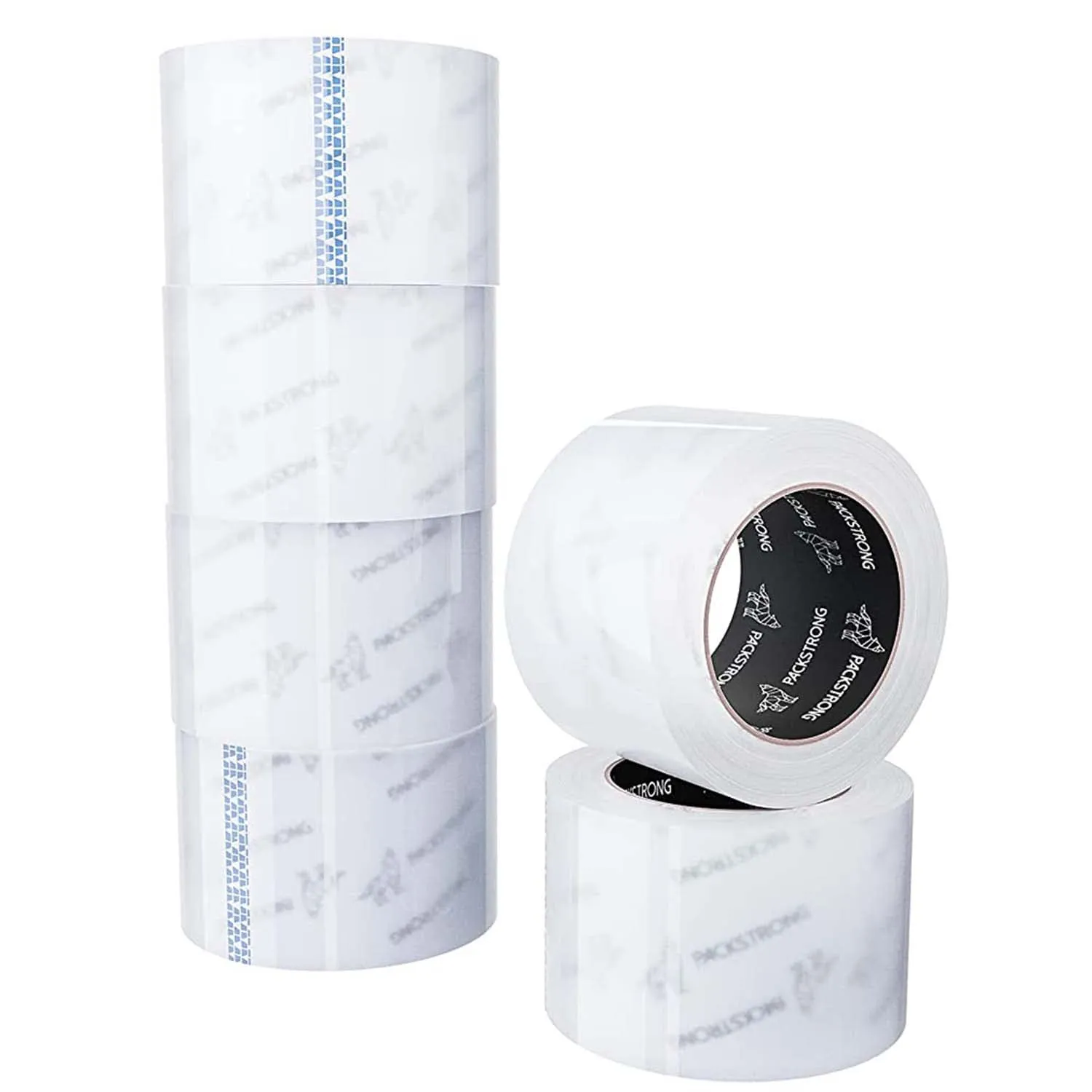 Industrial Grade Clear Packing Tape 6 Rolls - 110 Yards per Roll - 3" Wide x 2.0 mil Thick, Acrylic Adhesive Heavy Duty Tape for Box Office Moving Packaging Shipping