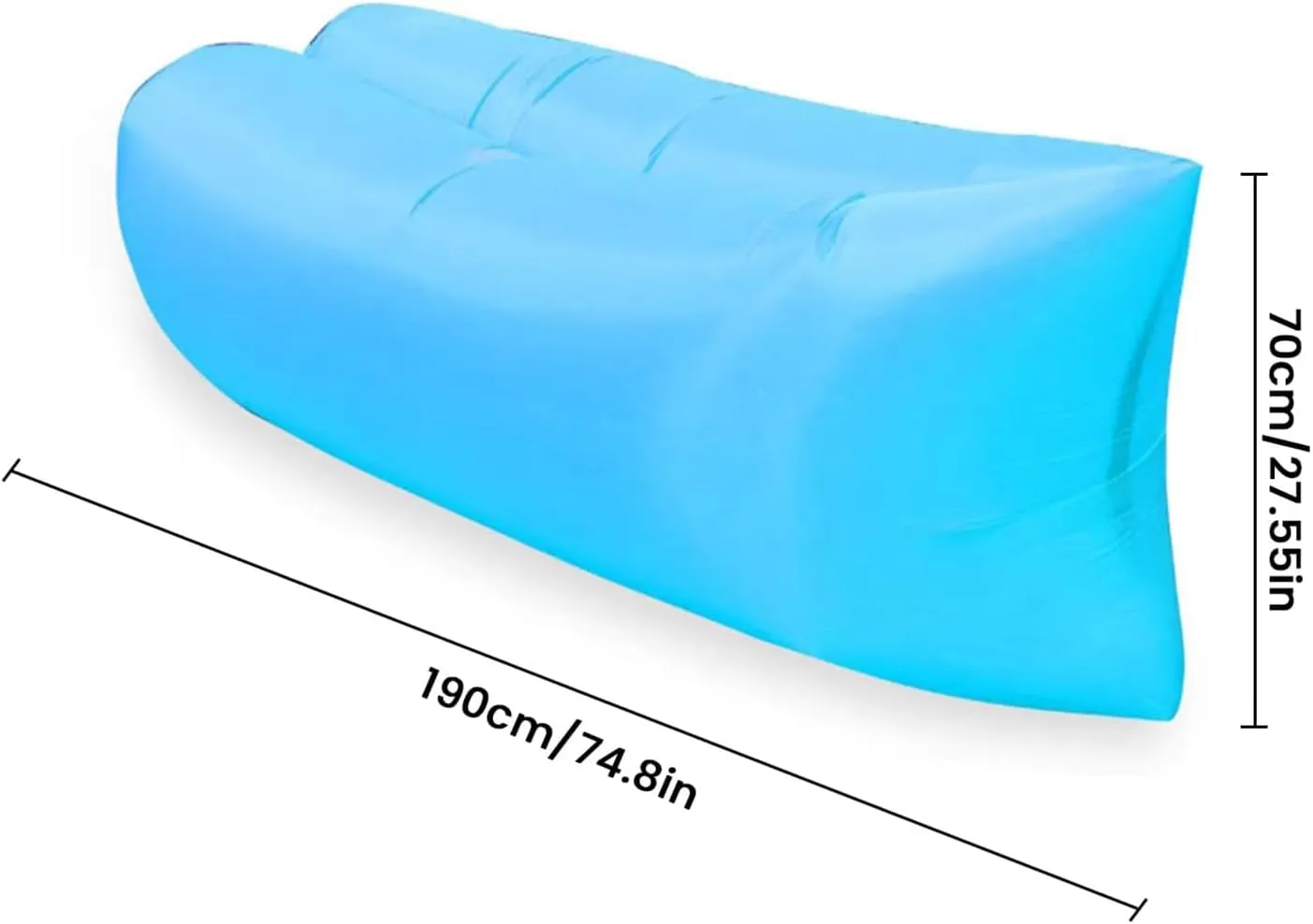 Inflatable Sofa, Air Lounger Camping Sofa, Hammock Inflatable Mattress Inflatable Bed Pool Float, Portable Blow Up Chair Couch for Outdoor Relaxing & Travel Blue