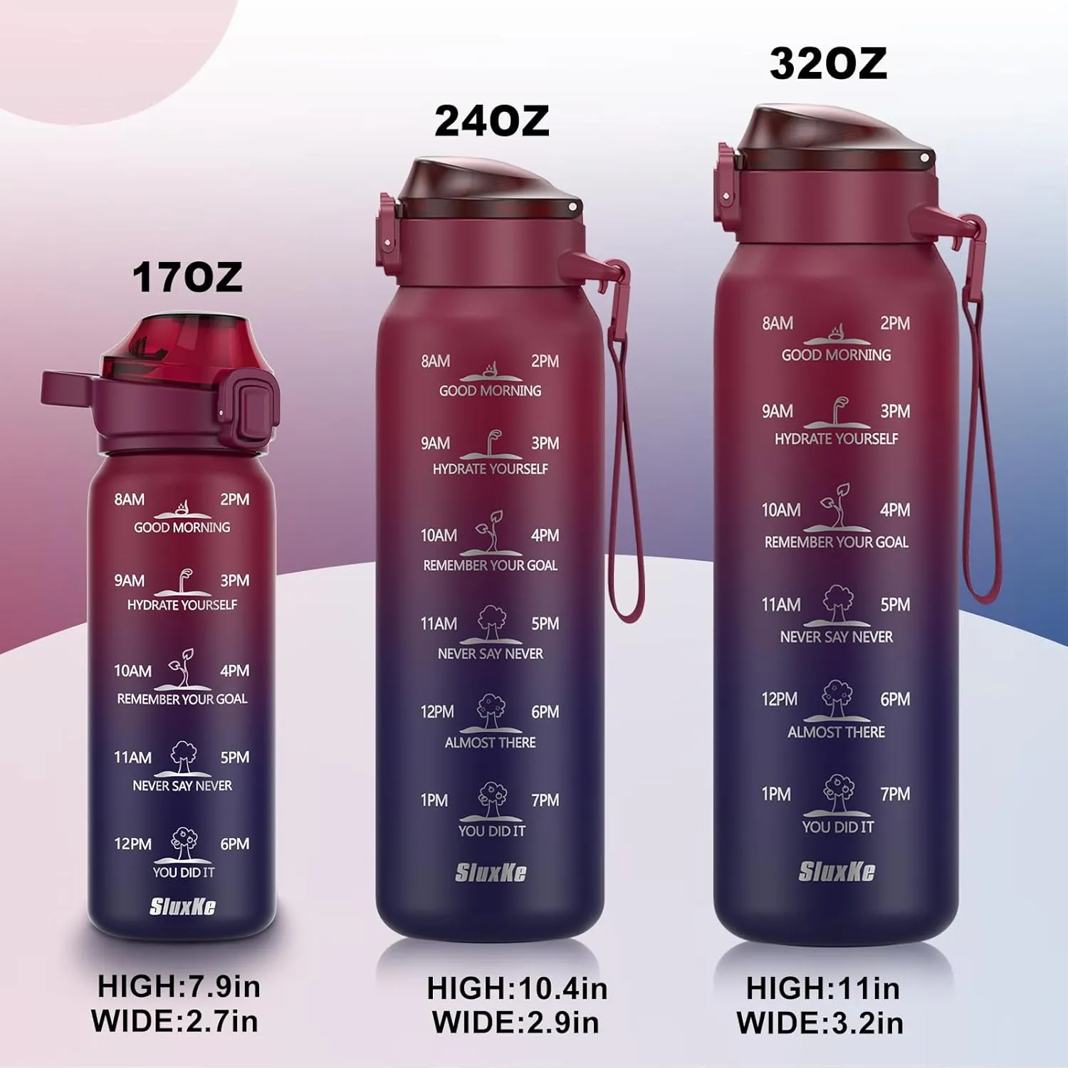 Insulated Water Bottle 32oz with 2Lids,18/10 Stainless Steel 1000ml Insulated Water Bottle Double Walled with Handle, Metal Canteen Keep Cold 48H Hot 24H for Men, Women & Kids