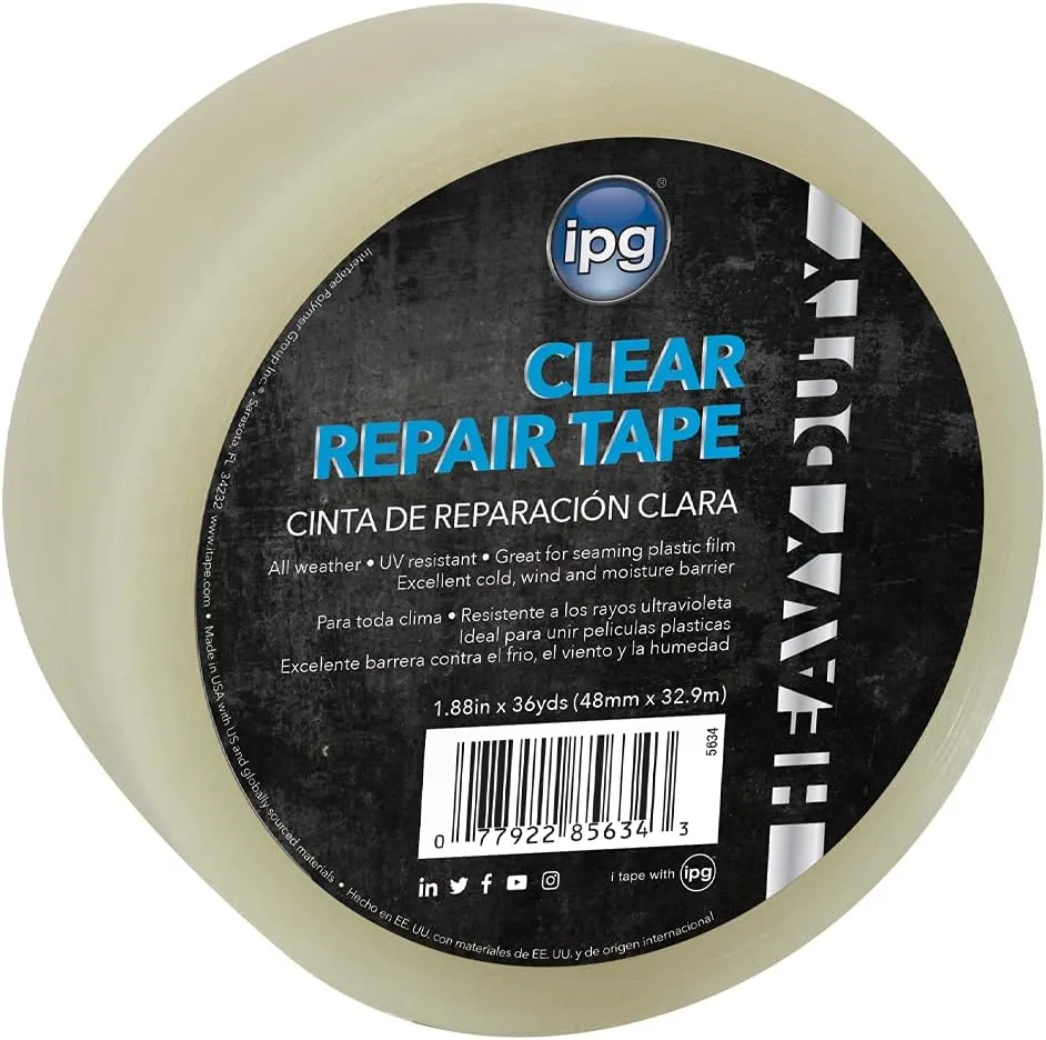 IPG Clear Poly Repair Tape, 1.88" x 36 yd, (Single Roll)
