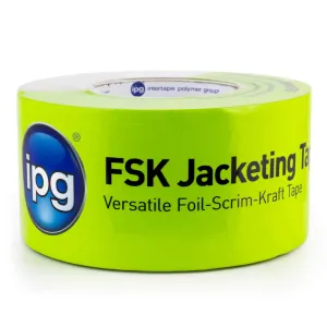 IPG FSK Jacketing Tape, 2.95" x 50 yd, Silver, (Single Roll)