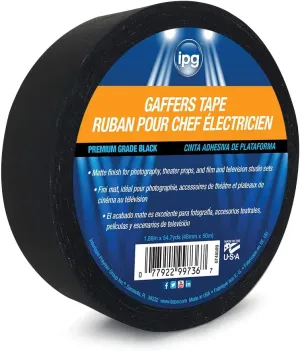 IPG Gaffers Tape, 1.88" x 54.7 yd, Matte Black (Single Roll)