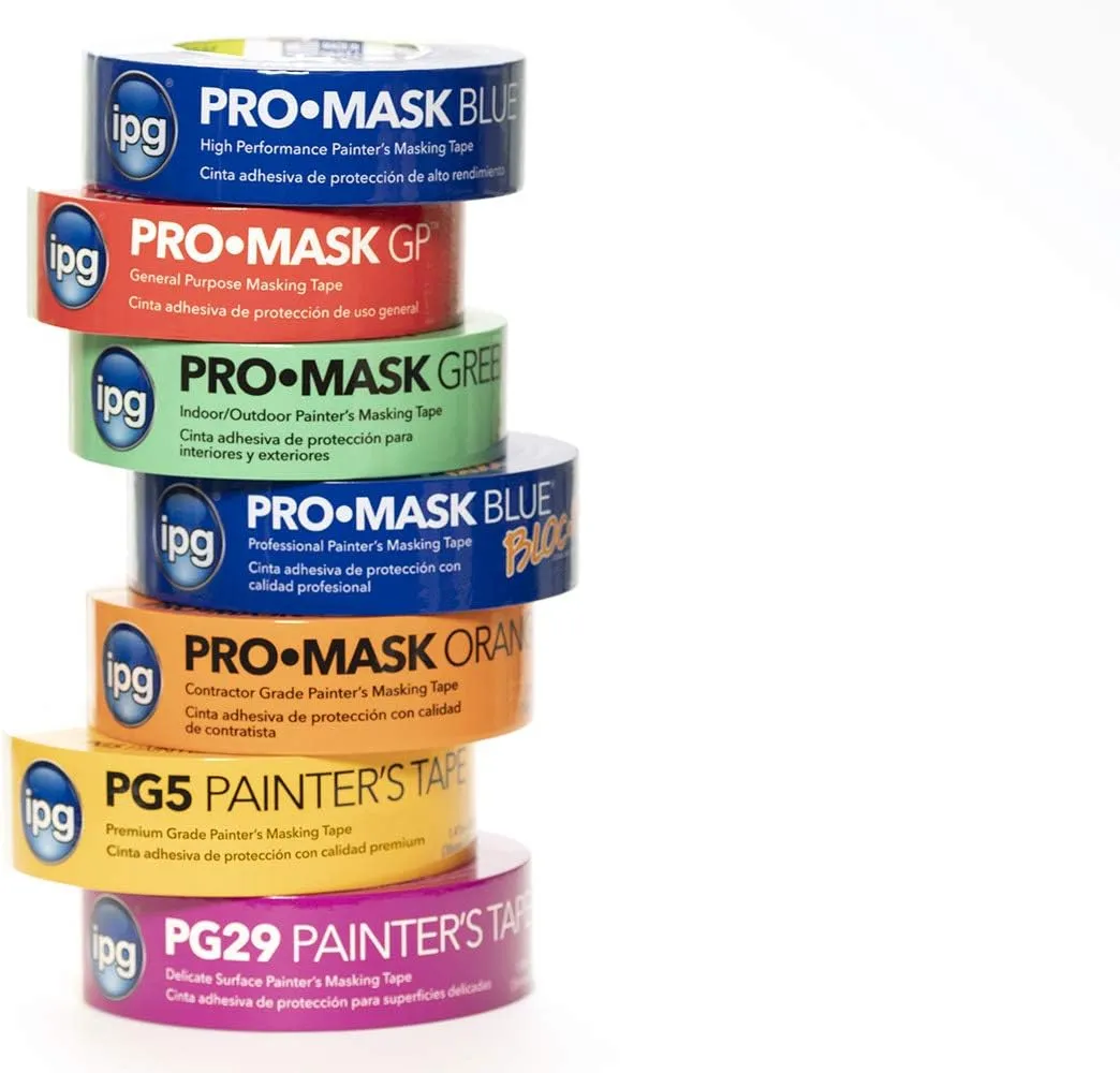 IPG ProMask Green, 8-Day Painter's Tape, 1.88" x 60 yd, Green, (Single Roll)