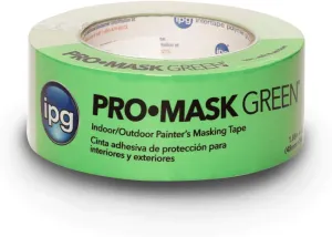 IPG ProMask Green, 8-Day Painter's Tape, 1.88" x 60 yd, Green, (Single Roll)