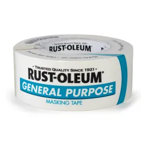 IPG Rust-Oleum General Purpose Multi-Surface Adhesive Masking Tape, Adheres Securely and Removes Easily, 1.88" x 60yd, Single Roll
