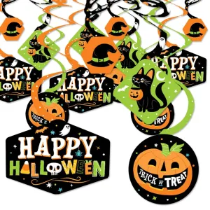 Jack-O'-Lantern Halloween - Halloween Party Hanging Decor - Party Decoration Swirls - Set of 40
