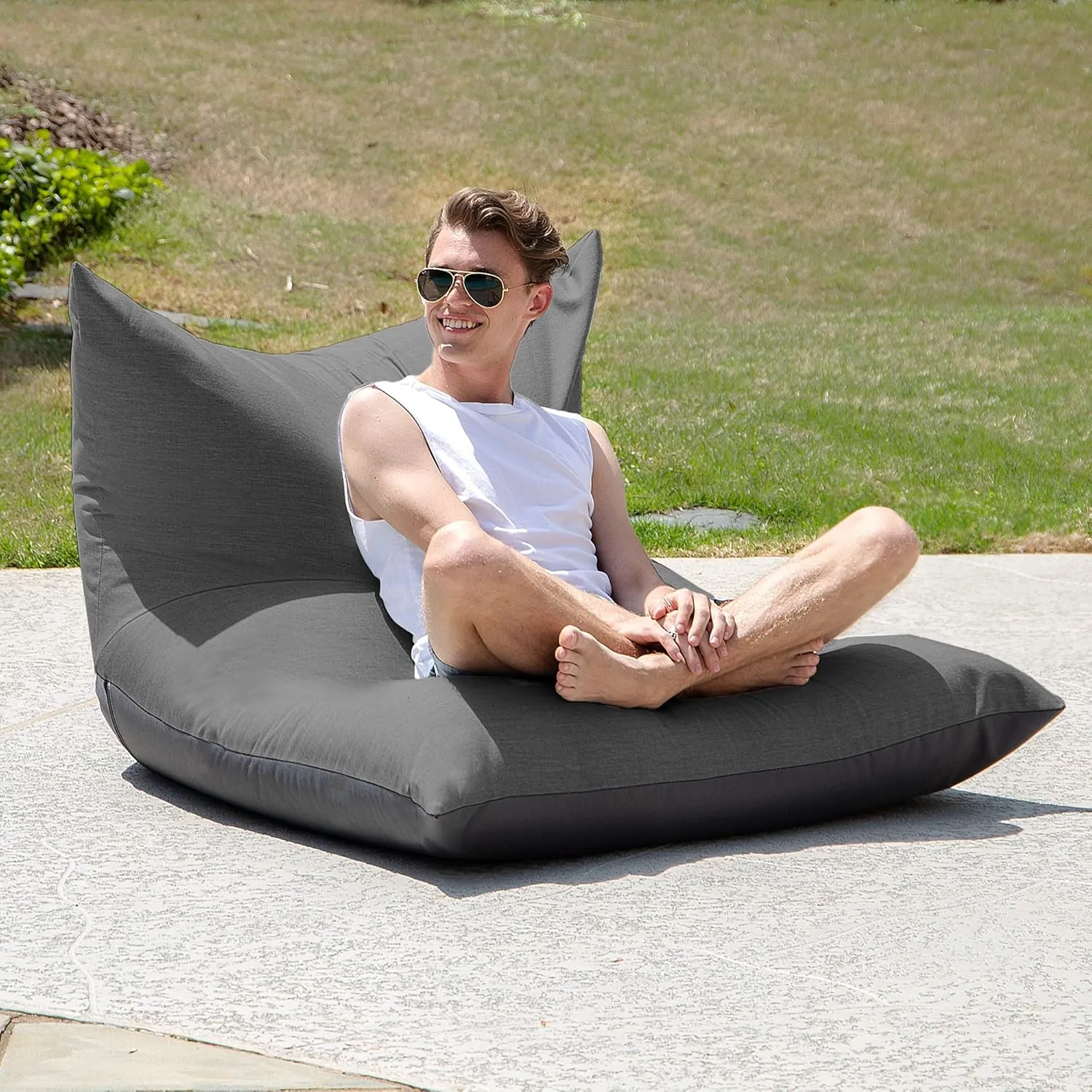 Jaxx Finster Outdoor Lounge bean bag chair, Slate