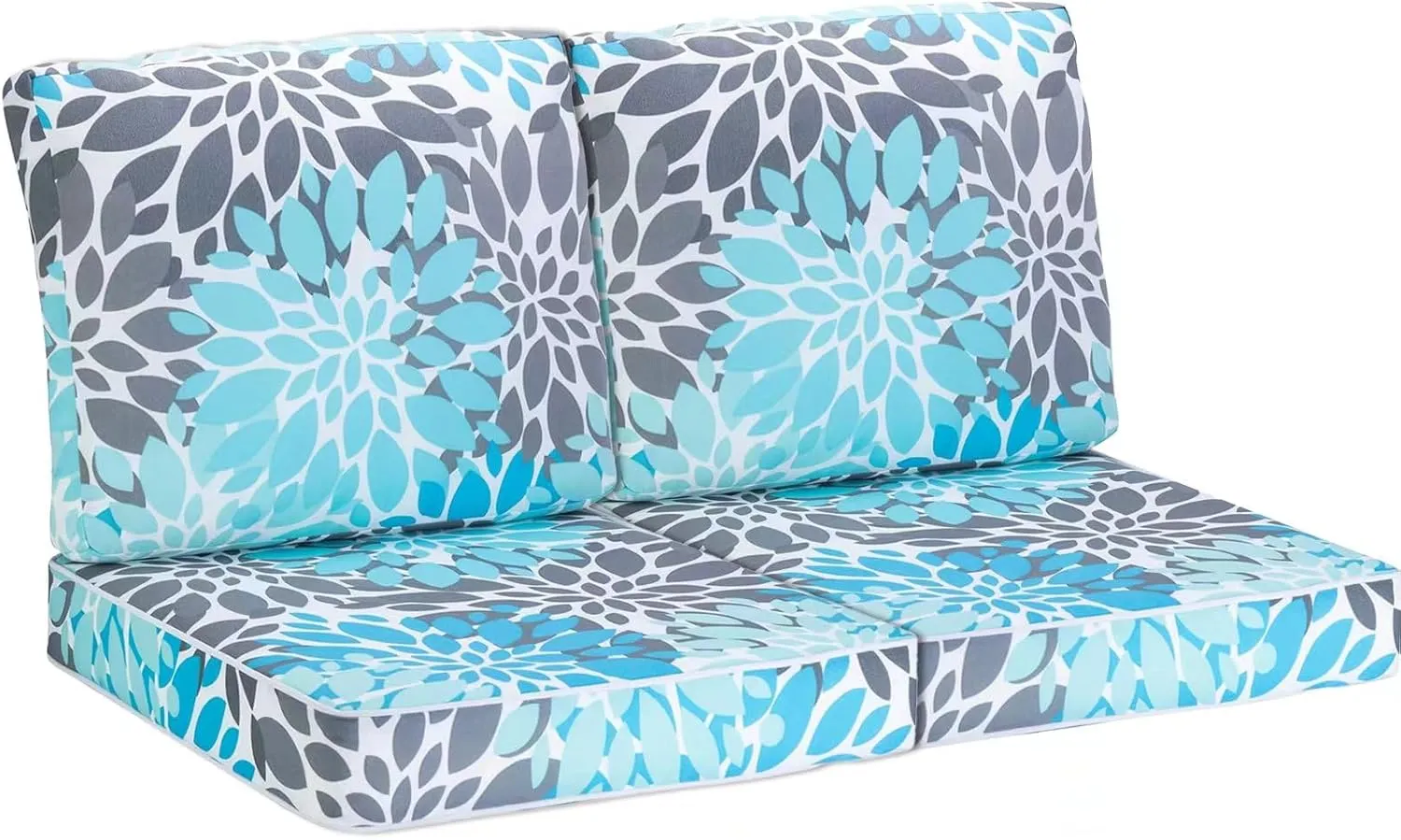 JMGBird Set of 2 Outdoor Cushion Tufted Pillow, Deep Seat Outdoor Chair Cushion 22"x22" Patio Cushions for Outdoor Furniture