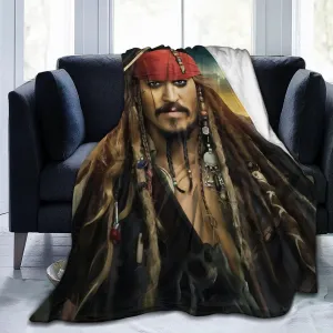 Johnny Depp Blanket Flannel Fleece Printed Throw Blankets Ultra Soft Micro Warm Blanket for All Season Bedding Chair Sofa Couch Bed 50"x40"