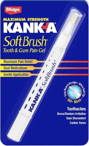 Kank-A Soft Brush Tooth & Gum Pain Gel - 0.07 oz, Pack of 2