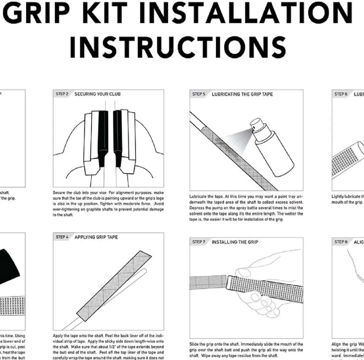 Karma Revolution 360 Golf Grips & Grip Kits, No Alignment Necessary, Easy Installation, Perfect for Adjustable Golf Clubs, Choose Single, 9, 13, 25 Packs or Golf Club Grip Kit
