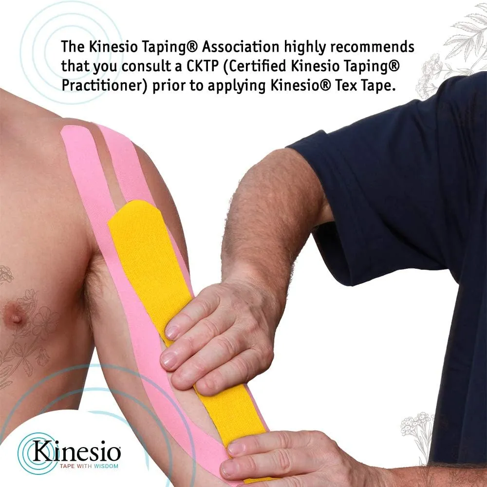Kinesio Taping - Elastic Therapeutic Athletic Tape Tex Gold Light Touch - Sakura Pink – 2 in. x 16.4 ft