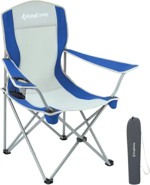 KingCamp Folding Camping Chair Low Seat Portable Light Weight Chair with Cup Holder & Front Pocket for Outdoor, Garden, Fishing, Beach, Travel, Picnic, Hiking