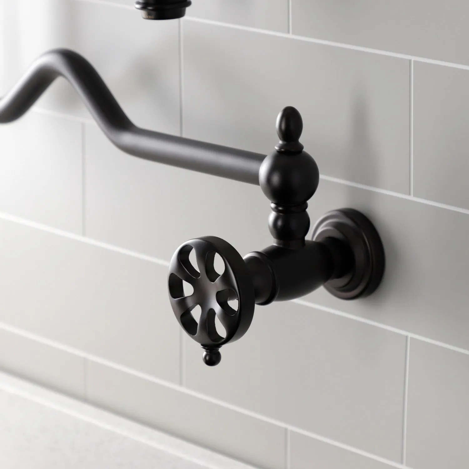 Kingston Brass KS2105RX Belknap Wall Mount Pot Filler Faucet, Oil Rubbed Bronze