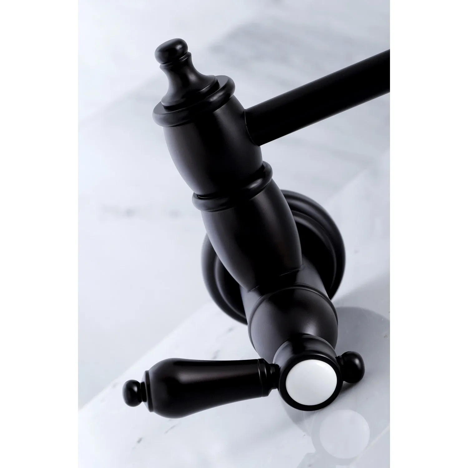Kingston Brass KS3105BAL Heirloom Wall Mount Pot Filler Faucet, Oil Rubbed Bronze
