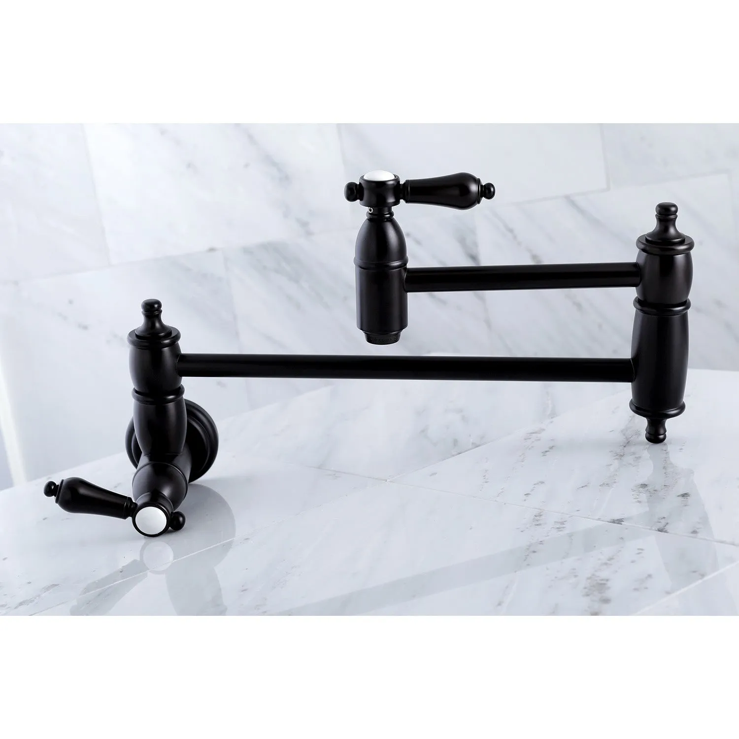 Kingston Brass KS3105BAL Heirloom Wall Mount Pot Filler Faucet, Oil Rubbed Bronze
