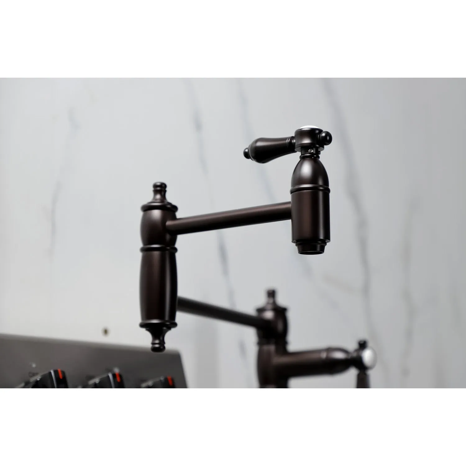 Kingston Brass KS3705BAL Heirloom Deck Mount Pot Filler Faucet, Oil Rubbed Bronze