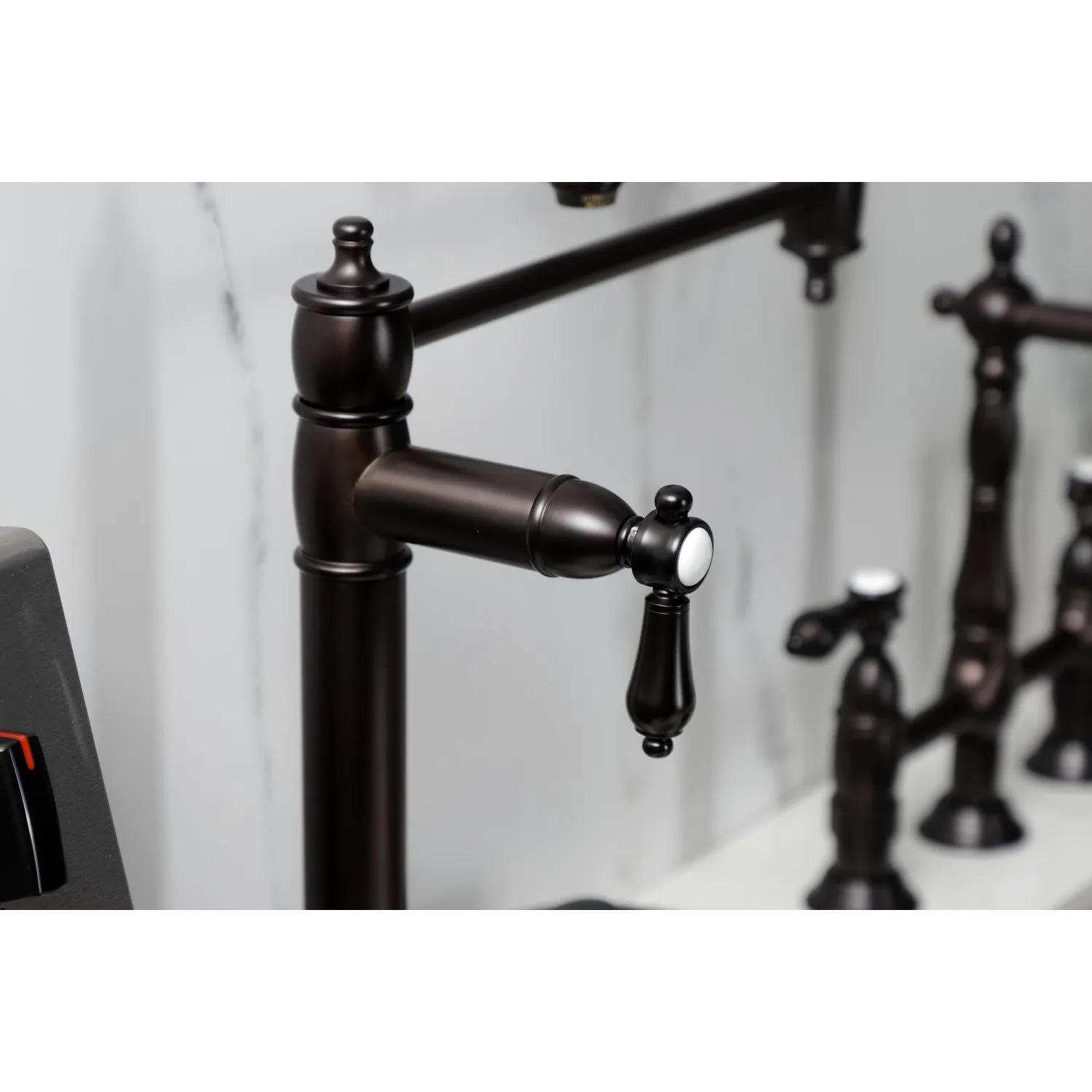 Kingston Brass KS3705BAL Heirloom Deck Mount Pot Filler Faucet, Oil Rubbed Bronze