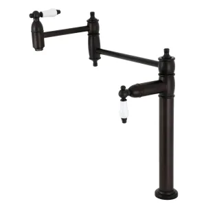 Kingston Brass KS3705PL Restoration Deck Mount Pot Filler Faucet, Oil Rubbed Bronze