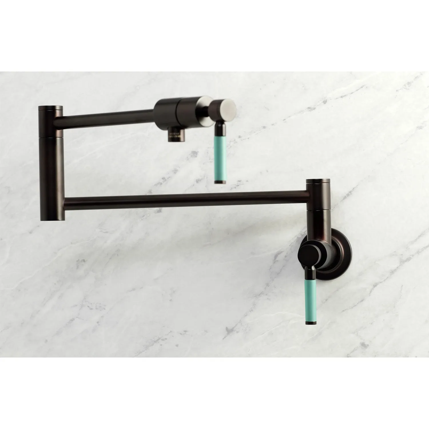 Kingston Brass KS4105DKL Kaiser Wall Mount Pot Filler Faucet, Oil Rubbed Bronze