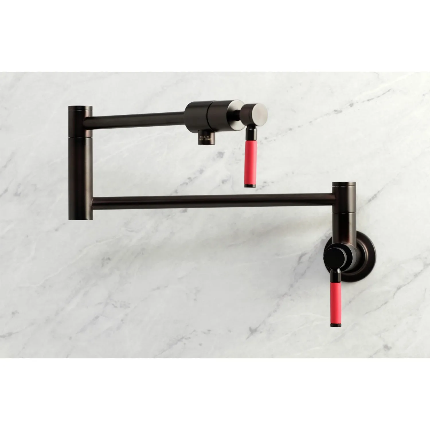 Kingston Brass KS4105DKL Kaiser Wall Mount Pot Filler Faucet, Oil Rubbed Bronze