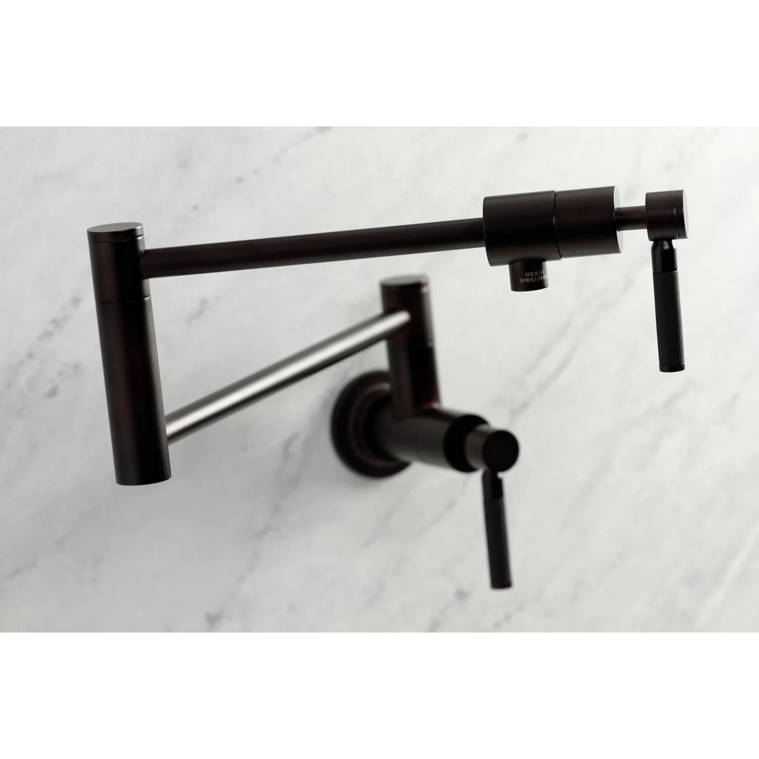 Kingston Brass KS4105DKL Kaiser Wall Mount Pot Filler Faucet, Oil Rubbed Bronze