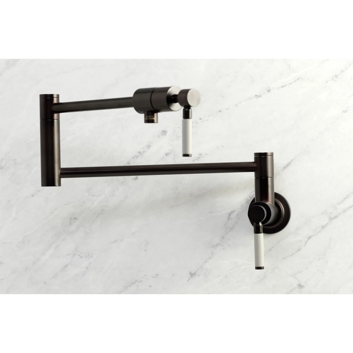 Kingston Brass KS4105DKL Kaiser Wall Mount Pot Filler Faucet, Oil Rubbed Bronze