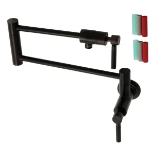 Kingston Brass KS4105DKL Kaiser Wall Mount Pot Filler Faucet, Oil Rubbed Bronze