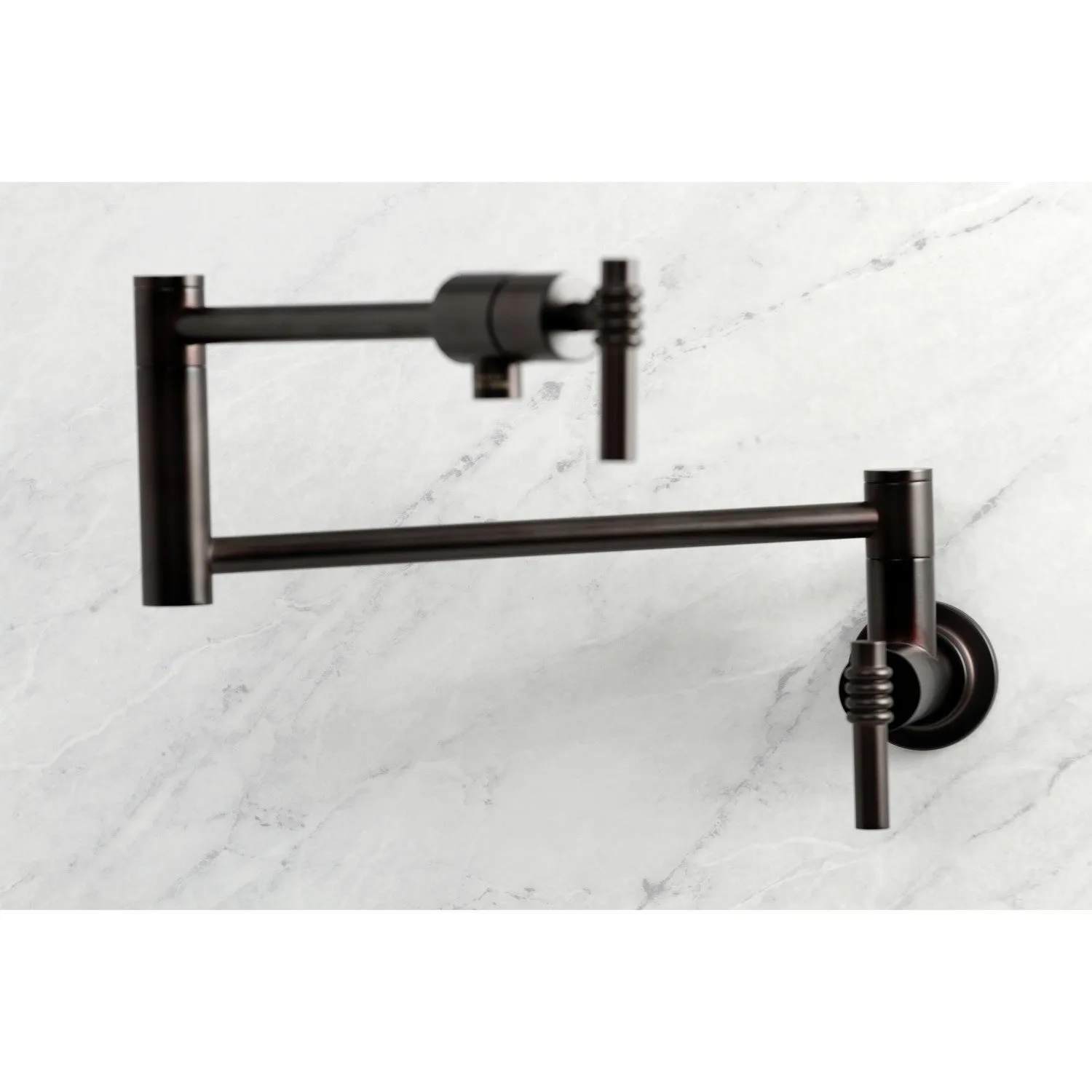 Kingston Brass KS4105ML Milano Wall Mount Pot Filler Faucet, Oil Rubbed Bronze